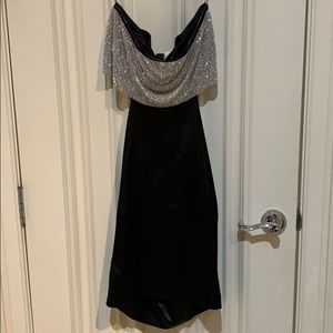 Meshki diamanté open sides and back strapless sati